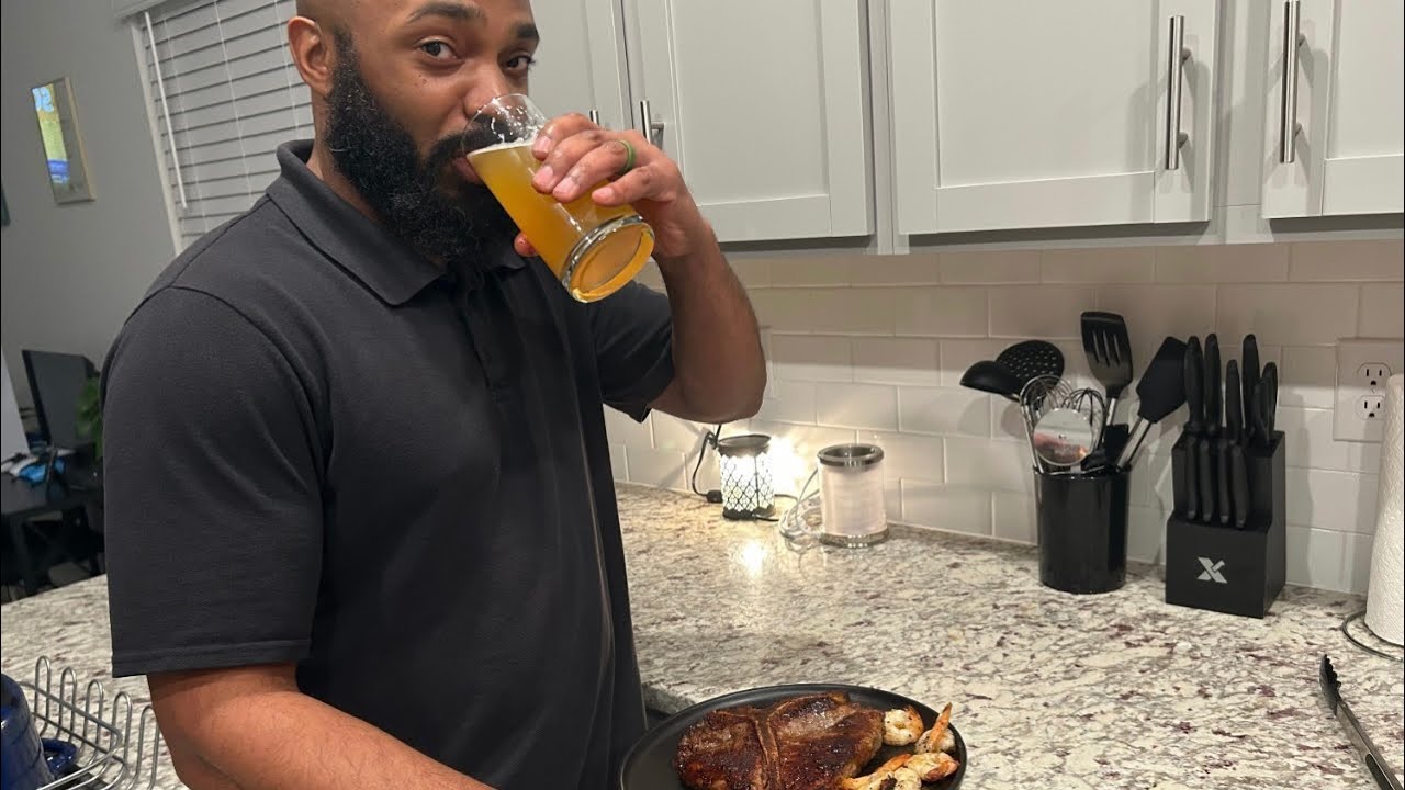 Double Down With Dom: T-Bone Steak & Shrimp