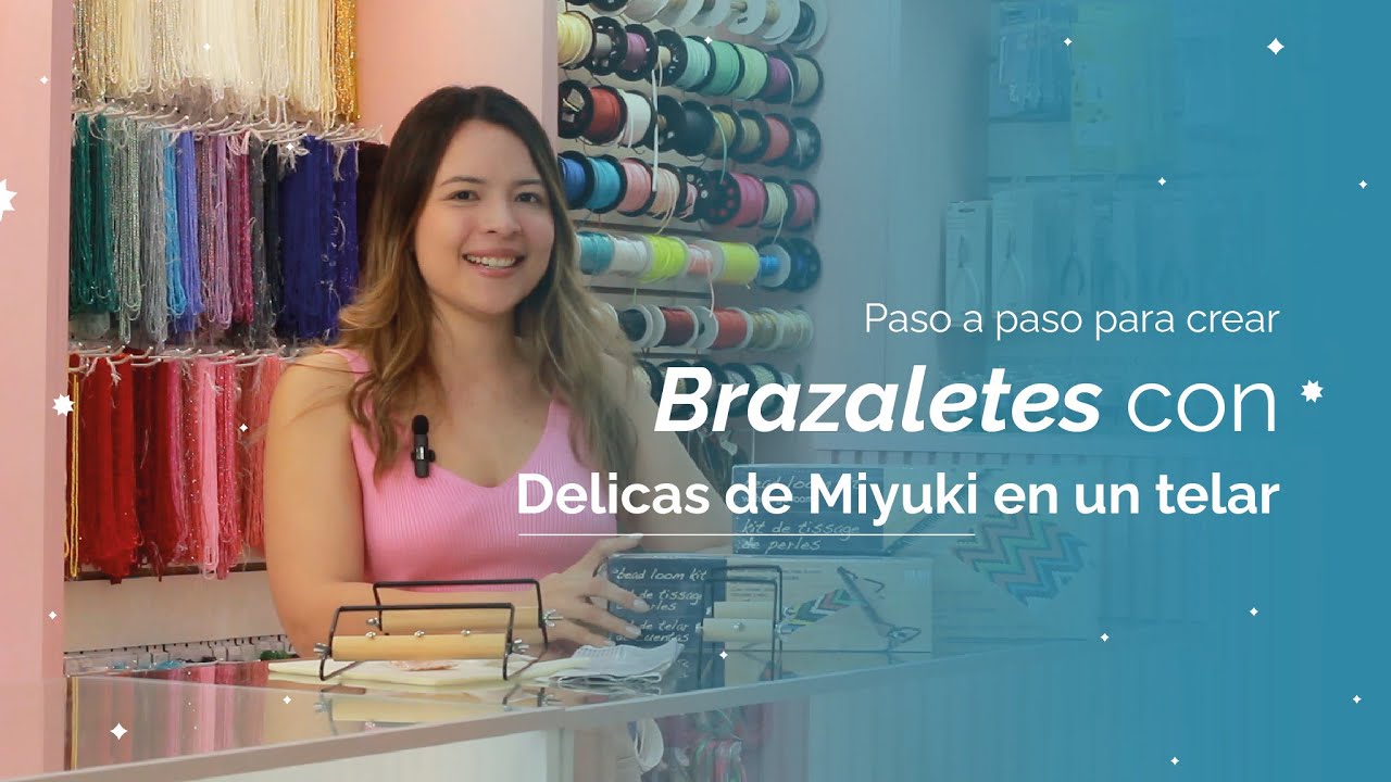TUTORIAL C&oacute;mo hacer un brazalete de Delicas de Miyuki en un telar