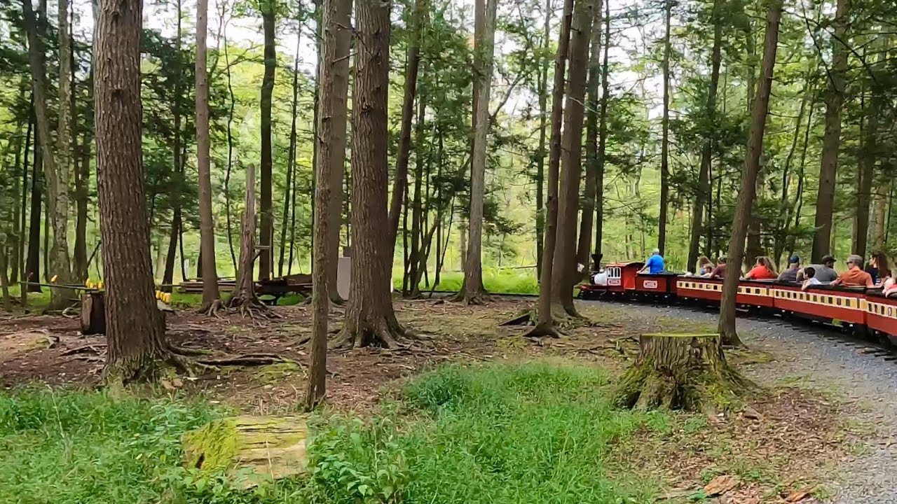 Knoebels Amusement Park - Complete Pioneer Train Ride Filmed in 4K