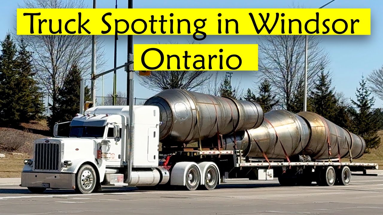 Truck Spotting in Windsor, Ontario, Canada #14🇨🇦#truckspotting #bigrig #heavyhaulers