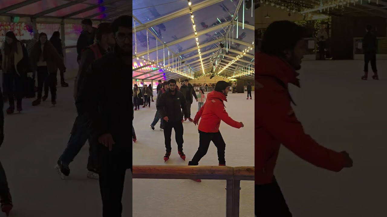 Pista de hielo en los juegos mecánicos de Swansea 