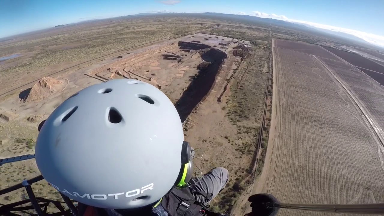 Nill Wind Foot-launch Tandem Paramotor Flight in AZ