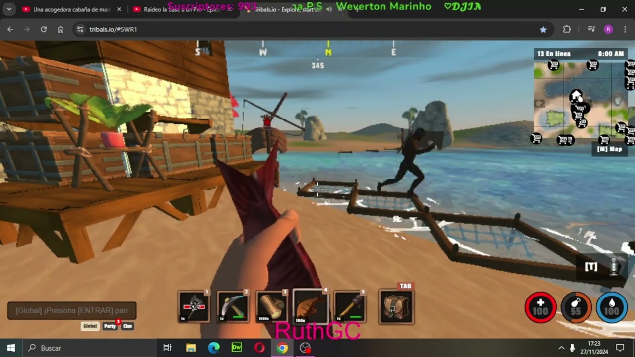 Creando mosquete  - Tribals io PVP - Gameplay