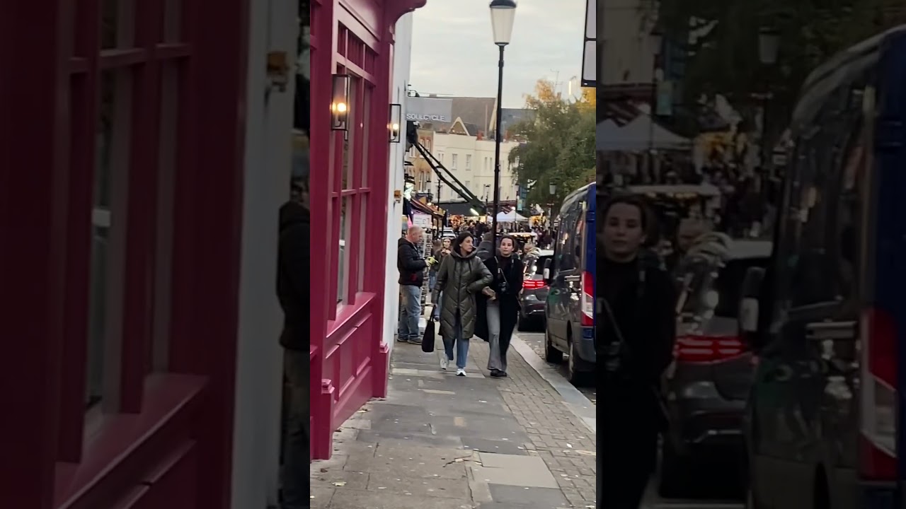 Обещание заката на рынке Портобелло, Ноттингхилл, Лондон❤️