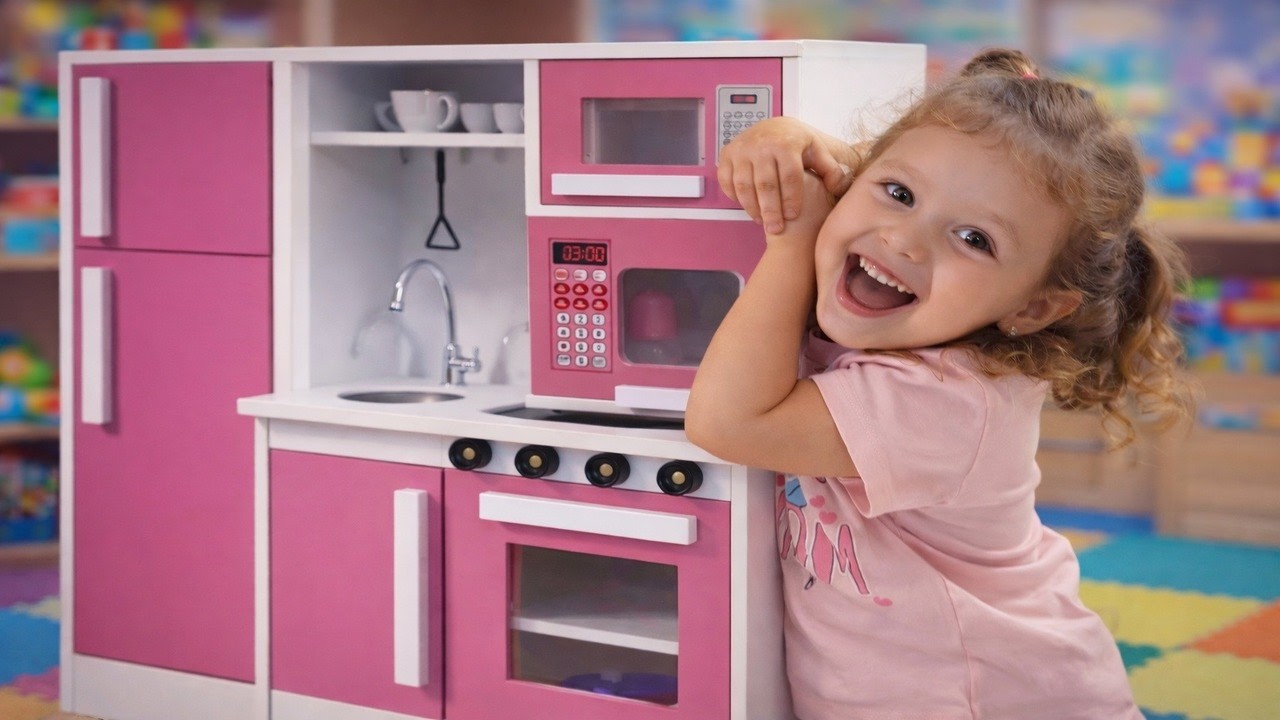 Luiza ganhou a cozinha dos sonhos | MAMÃE MONTOU E FICOU LINDA ❤️😍