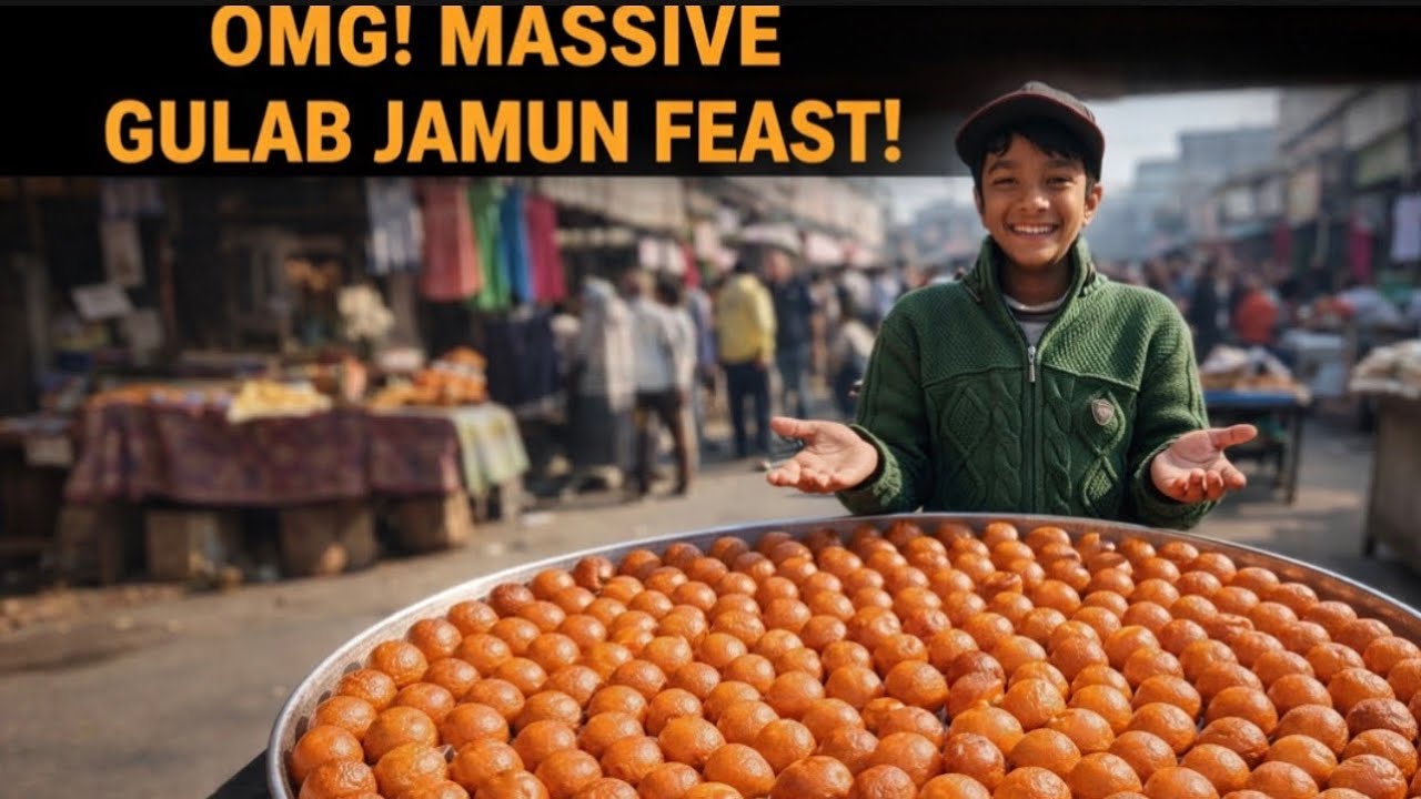 SOFT&JUICY DESI STYLE GULAB JAMUN🥰| WORLD’S BIGGEST GULAB JAMUN FEAST 😱 | Street Food Vlog