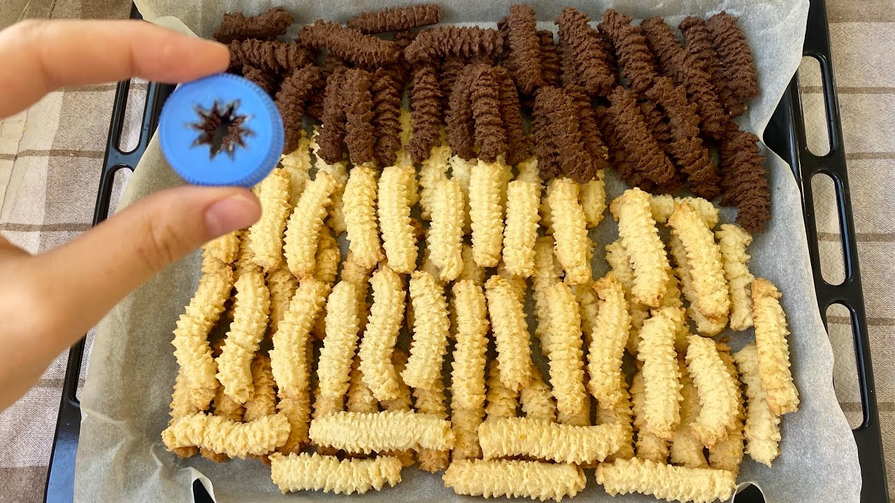 Aparatı Olmayanlara Pet Şişeden Tırtıl Şekli🤩Ağızda Dağılan Bayatlamayan Tırtıl Kurabiye Tarifi