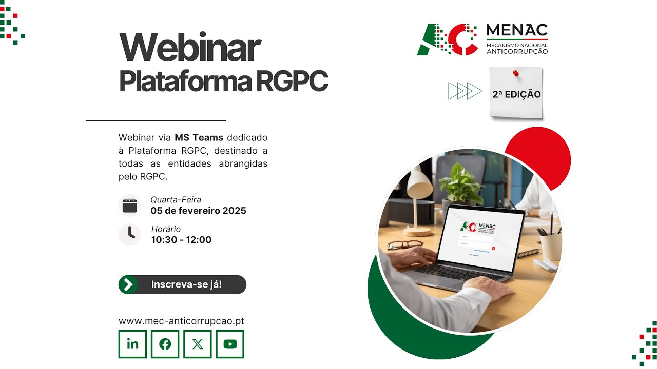 Webinar do MENAC Plataforma RGPC