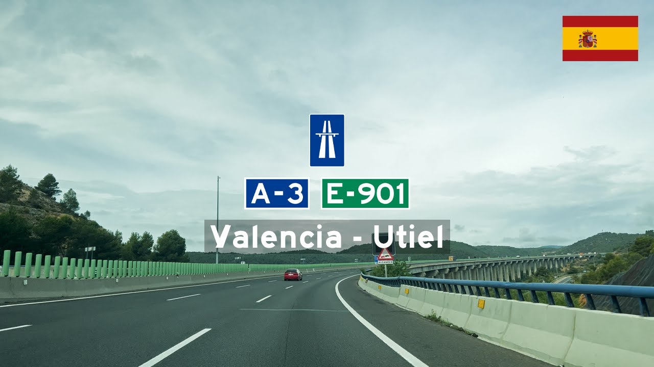 Driving in Spain: Autovía A3 E901 from Valencia to Utiel