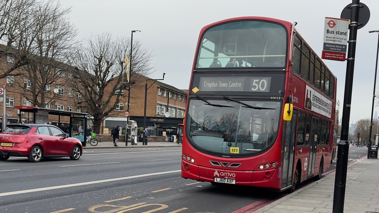 DECENT REVS | Journey on London Bus Route 50 - Arriva HV13 (LJ60AXF) | Volvo Gemini 2 B5LH