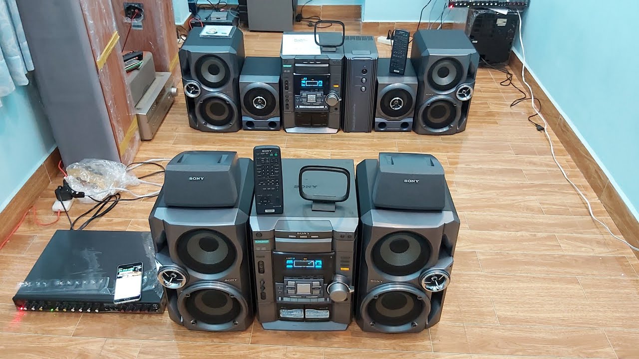 Cặp bầy trùng Sony VX888 Sony VX555 Bass đôi oánh tức ngực lun Karaoke vô tư 0938484360 - 0939924007