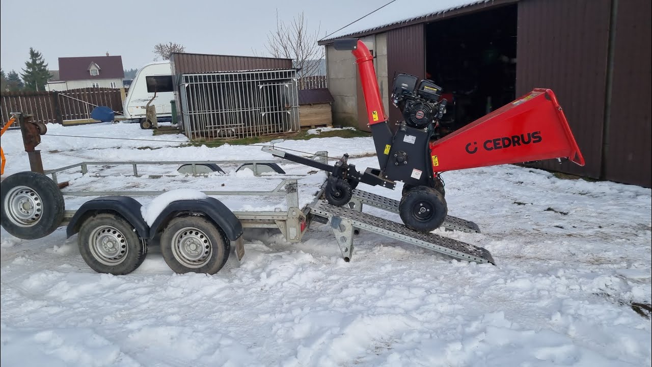 Test starej wciągarki na przyczepie || Bobcat odśnieżanie placu.