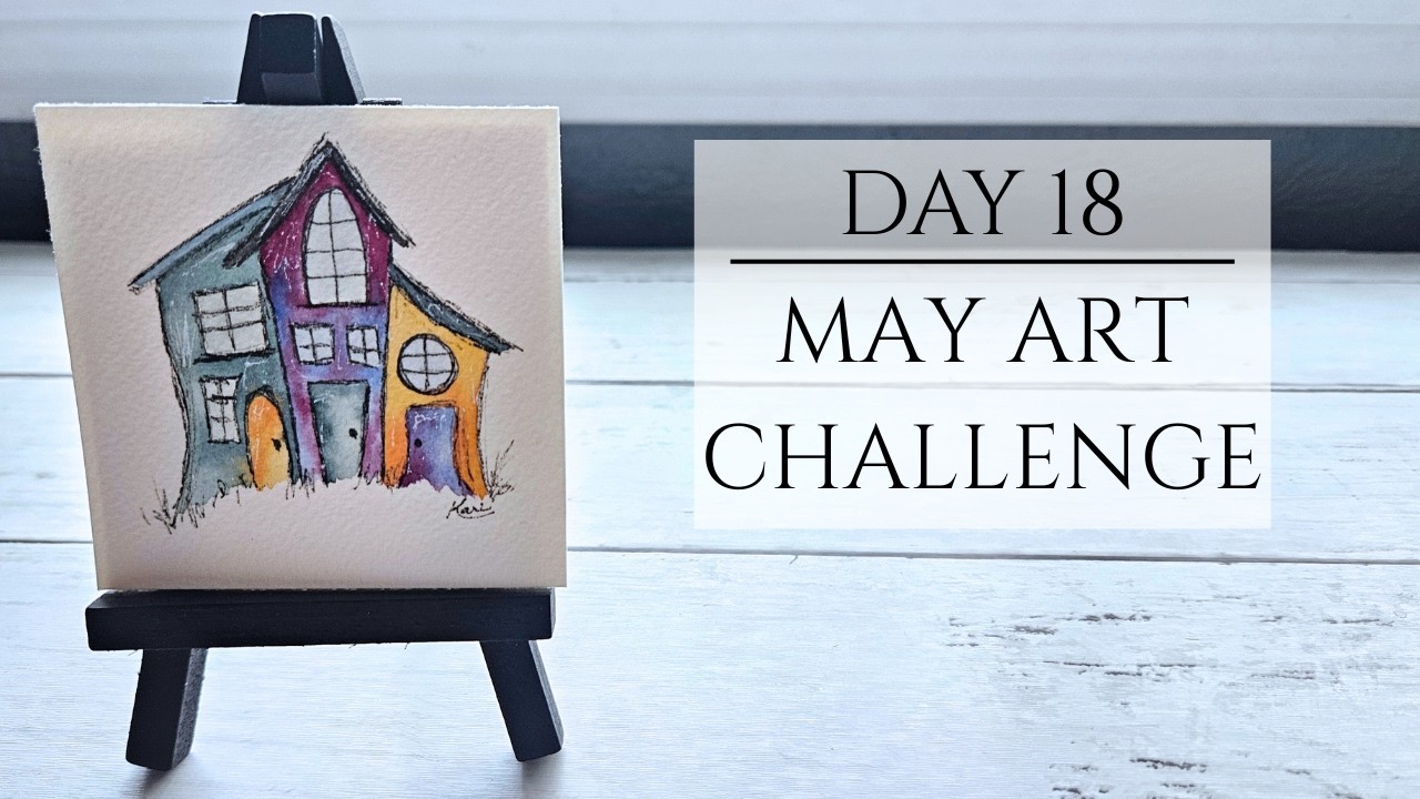 DAY 18: Easy Watercolor Wonky Houses | Whimsical Line and Wash Tutorial