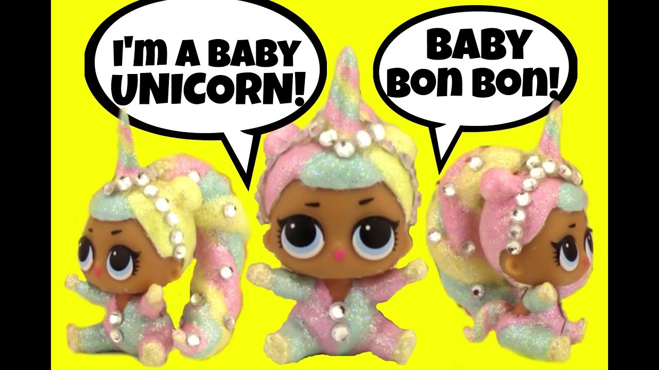 LOL Lil Sister BON BON UNICORN CUSTOM  Doll Story L.O.L. Surprise Video Girly Girlz