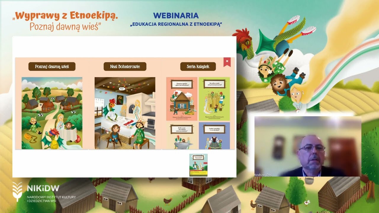 Webinaria „Edukacja regionalna z Etnoekipą” dla województwa małopolskiego.