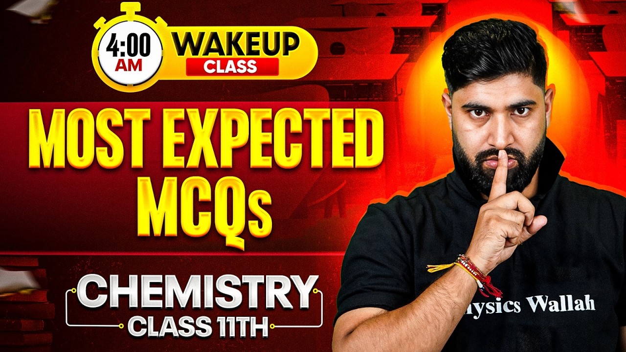 JKBOSE Class 11th Chemistry 🔥 | Most Expected Questions | 4 AM Wakeup Class ⏰ | JKBOSE Wallah