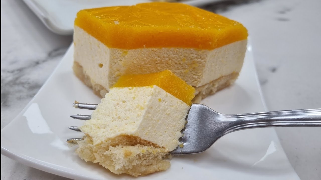 POSTRE FÁCIL DE MELOCOTÓN (DURAZNO) -  SIN HORNO - Deliciosa, fácil y cremosa tarta para el postre.