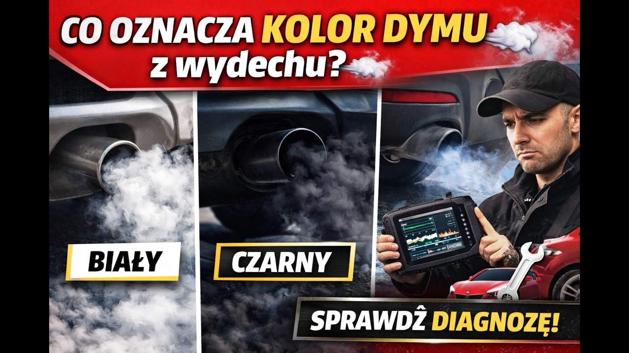 Co oznacza KOLOR DYMU z wydechu? 💨 Biały, czarny czy niebieski – sprawdź diagnozę!