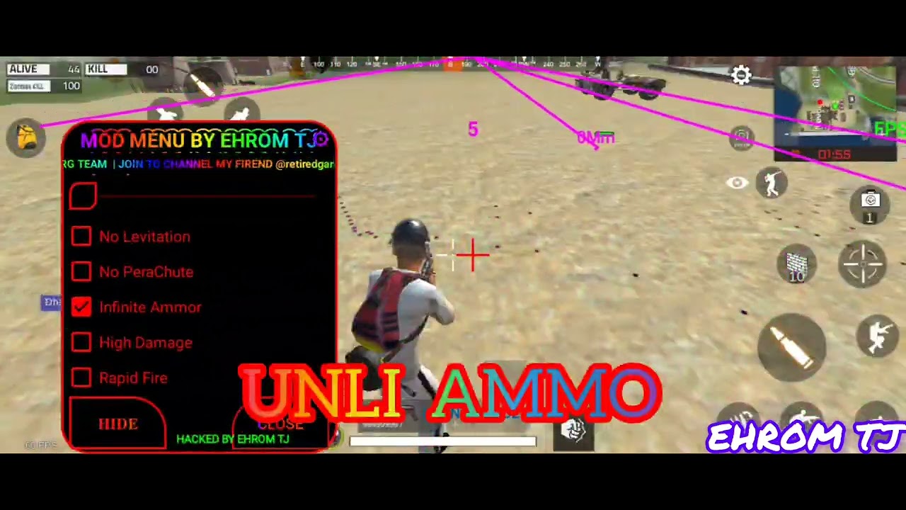 MOD MENU SURVIVAL  UNKNOWN BATTLE ROYAL BY EHROM TJ