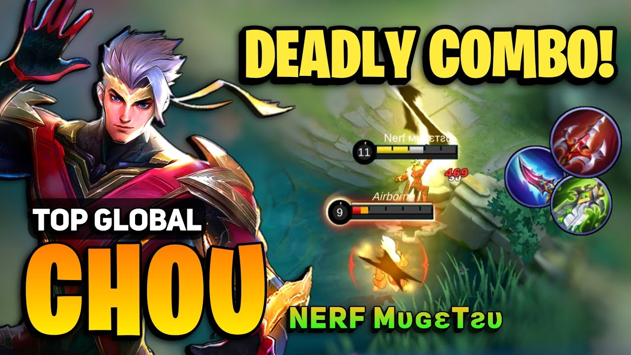 OFFLANE Chou Deadly Combo [ Top Global Chou Best Build 2022 ] Nerf м&upsilon;ɢ&epsilon;тƨ&upsilon; - Mobile Legends