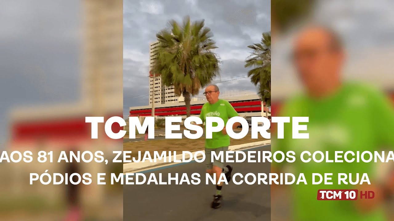TCM Notícia Esportes - Aos 81 anos, Zejamildo Medeiros coleciona pódios e medalhas na corrida de rua