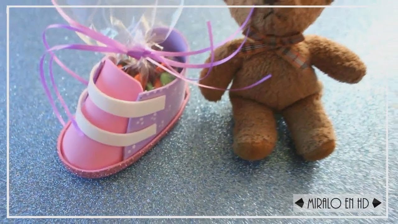💥 Souvenir zapatito DULCERO de Goma Eva Baby Shower | SOUVENIR NACIMIENTO Goma eva | Zapatito FOAMI