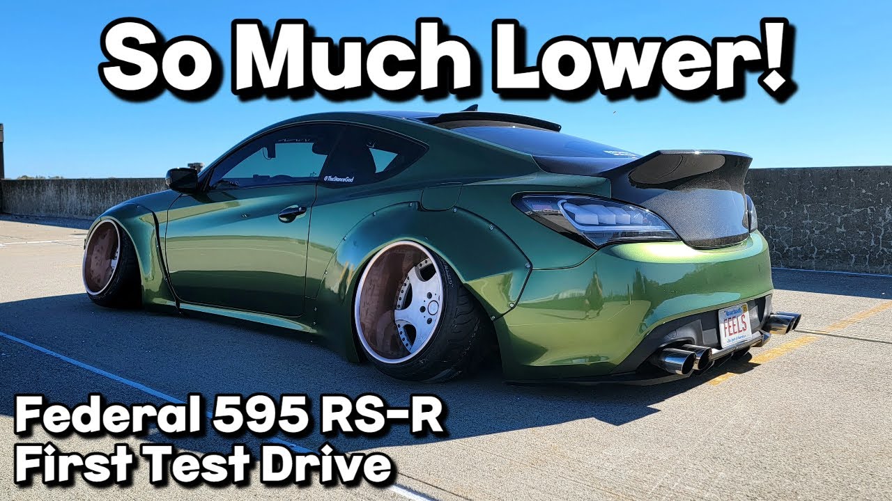 Genesis Coupe Is So Much Lower! Federal 595 RS-R First Test Drive.