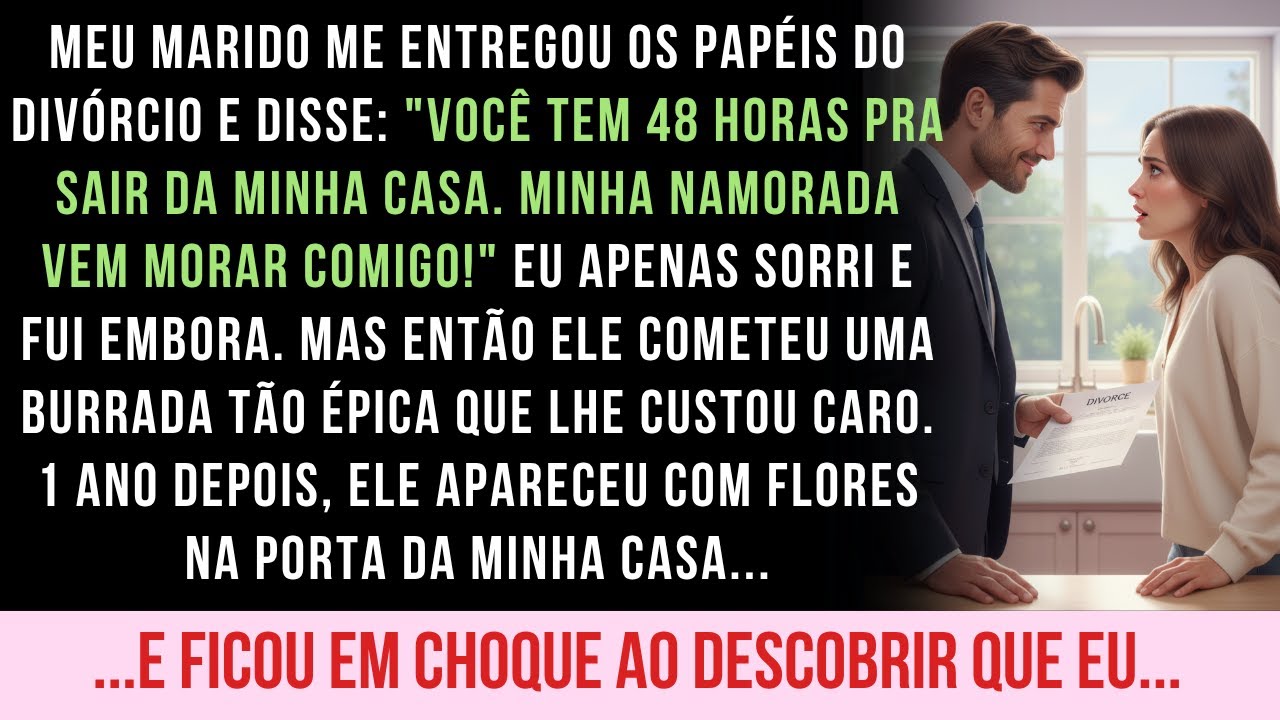 ELE ME DEU 48 HORAS PARA SAIR DE CASA E DAR LUGAR À AMANTE. 1 ANO DEPOIS ELE CONGELOU QUANDO VIU...