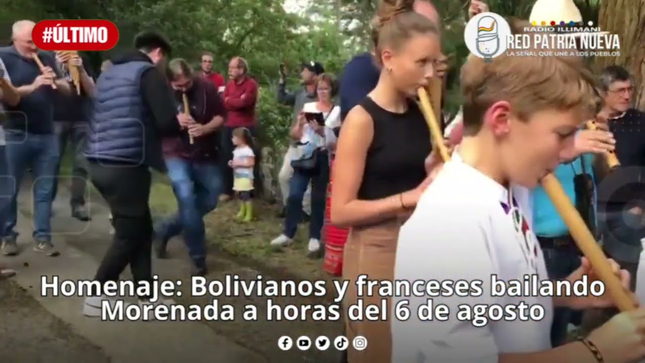 Homenaje: Bolivianos y franceses bailan Morenasa a horas del 6 de agosto