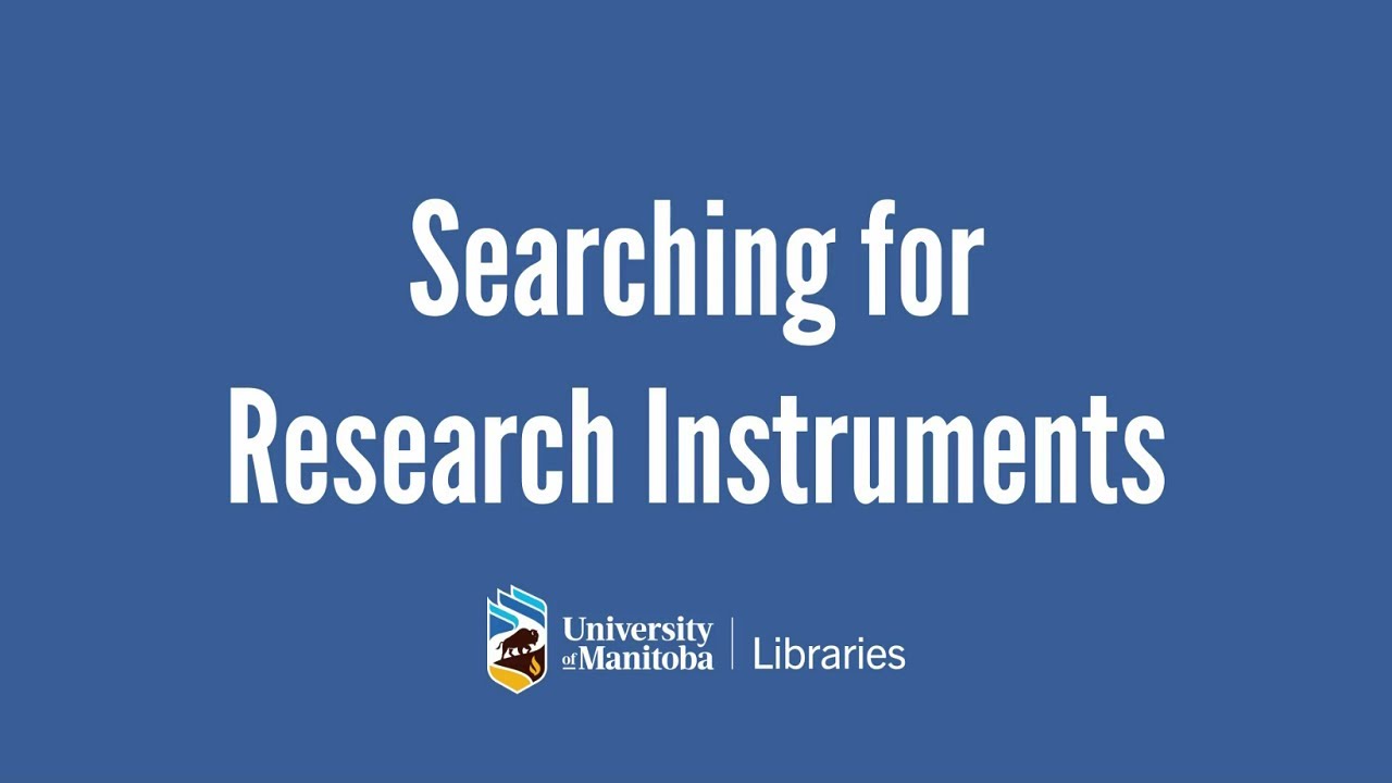 Searching for Research Instruments