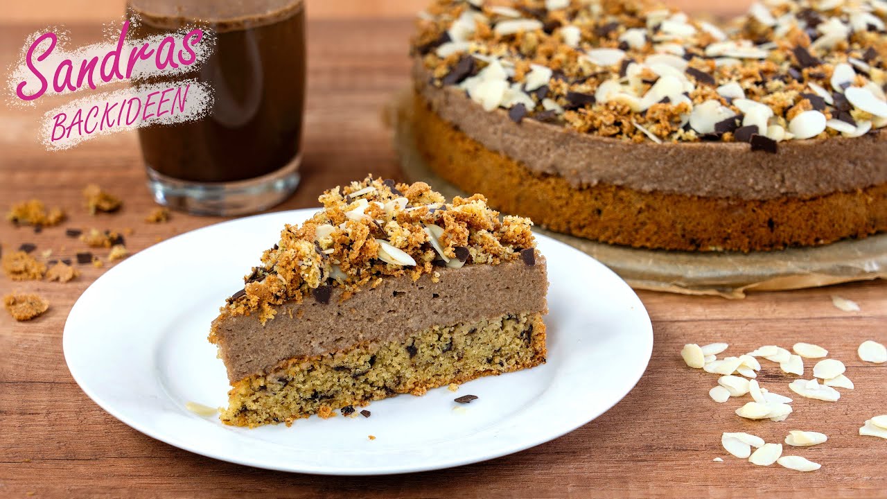 Eiskaffee Torte - leckerer Kaffeekuchen | Cappuccino Krümeltorte