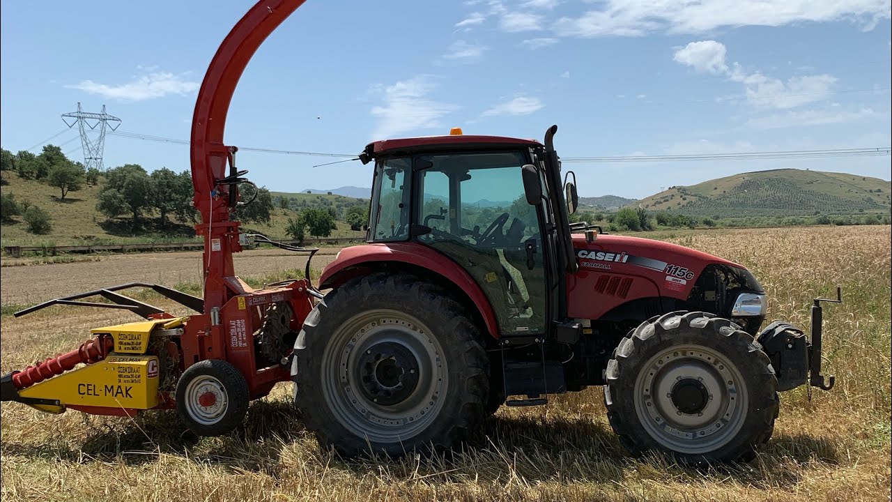 ÇELMAK 3 SIRA SİLAJ MAKİNESİ + CASE 115 C FARMALL TRİTİKALE SİLAJI