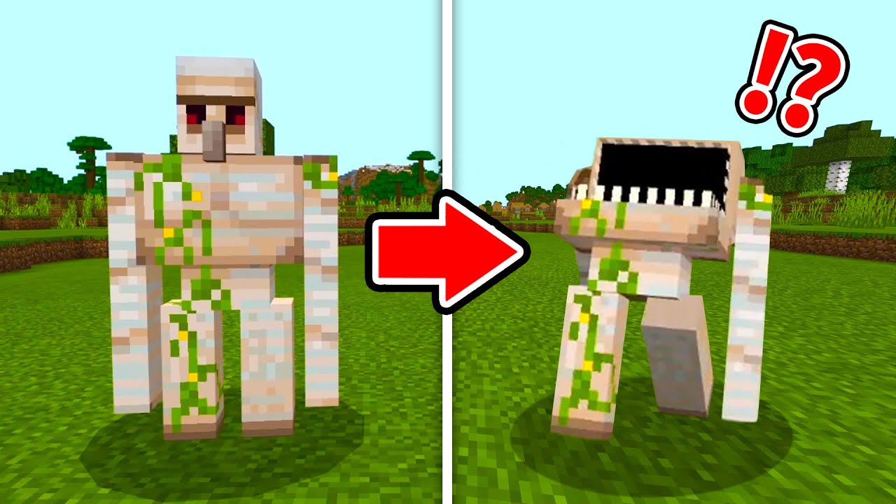 ニセモノのアイアンゴーレムに近づいてみた結果...？【マイクラ】
