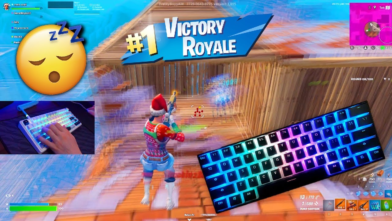 [1 HOUR] Satisfying Chill Fortnite Keyboard & Mouse Sounds ASMR Gameplay