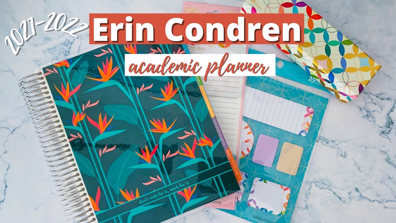 NEW Erin Condren Academic Planner 2021-2022 | Coiled Academic Planner
