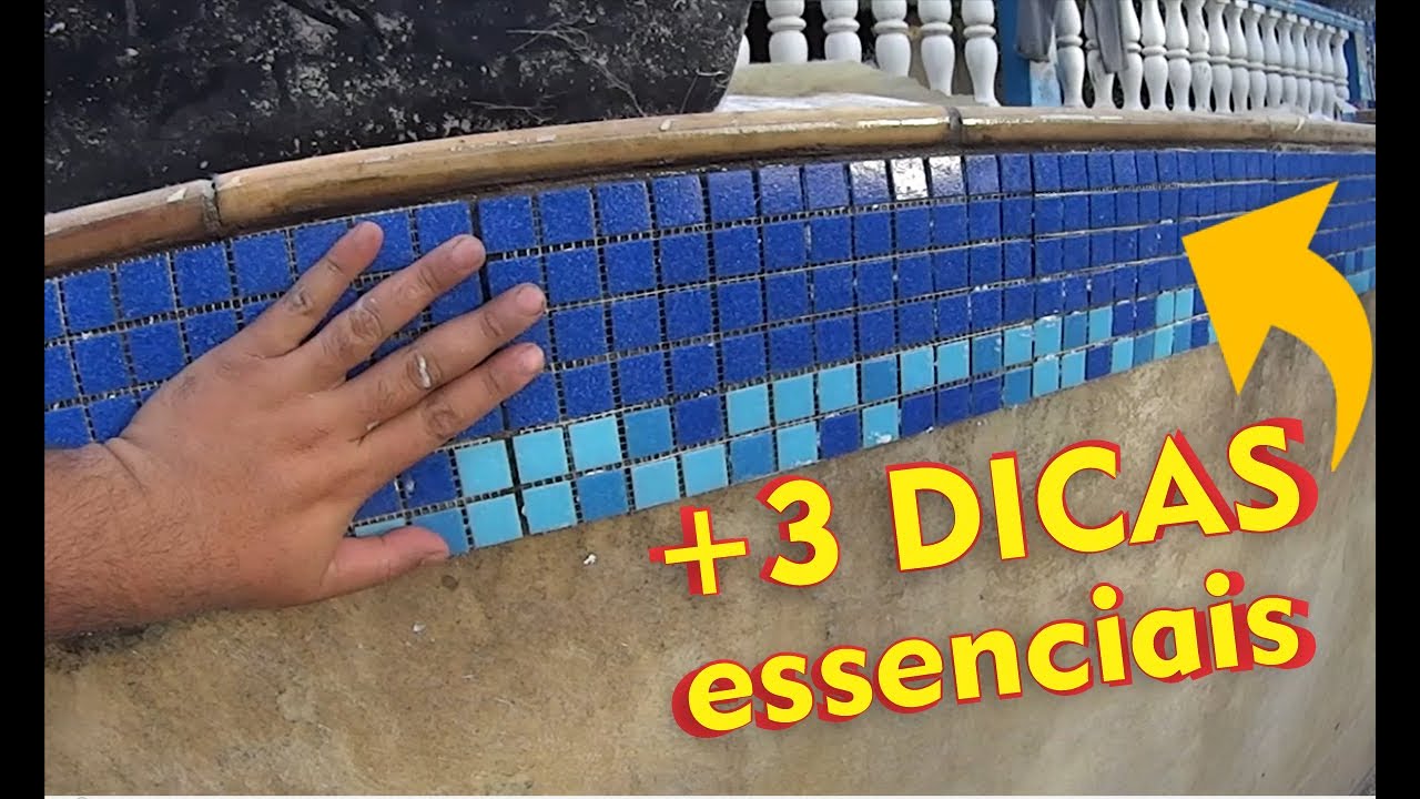 Como aplicar PASTILHA DE VIDRO na piscina de FIBRA | Reforma da Piscina #20