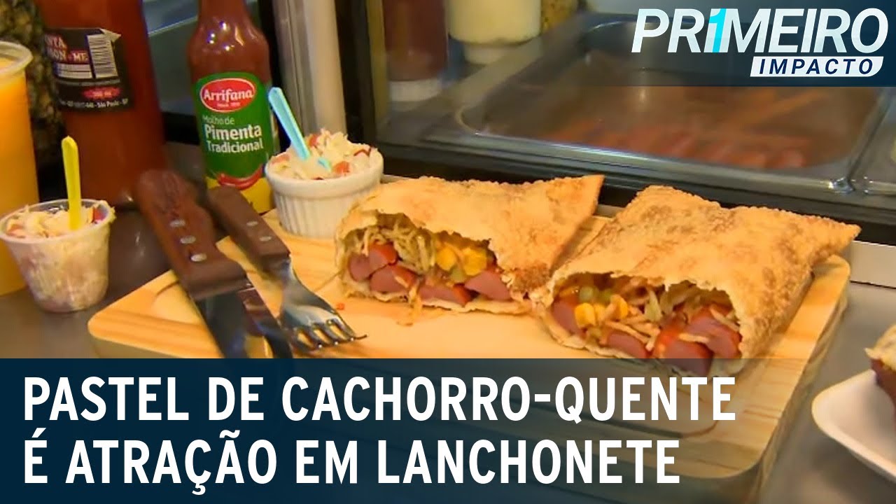 Sextou sem dieta: pastel de cachorro-quente é atração em pastelaria | Primeiro Impacto (21/10/22)