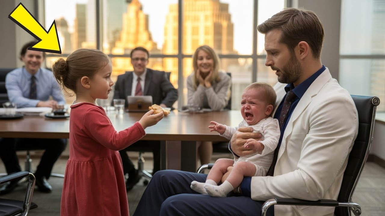 Kleines Mädchen beruhigt das weinende Baby eines Millionärs — was dann geschieht, rührt zu Tränen.