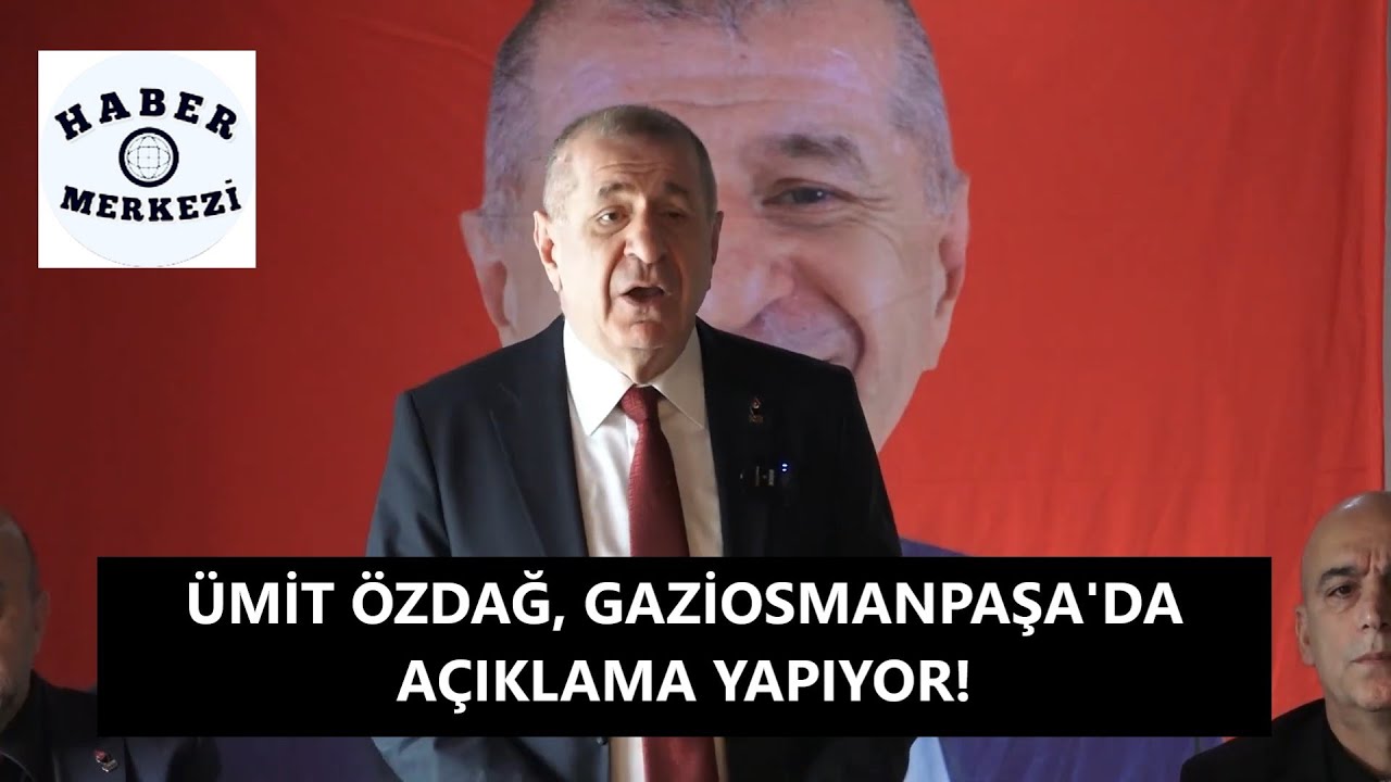 Zafer Partisi Genel Başkanı Ümit Özdağ, Gaziosmanpaşa'da basın toplantısında gündemi değerlendiriyor