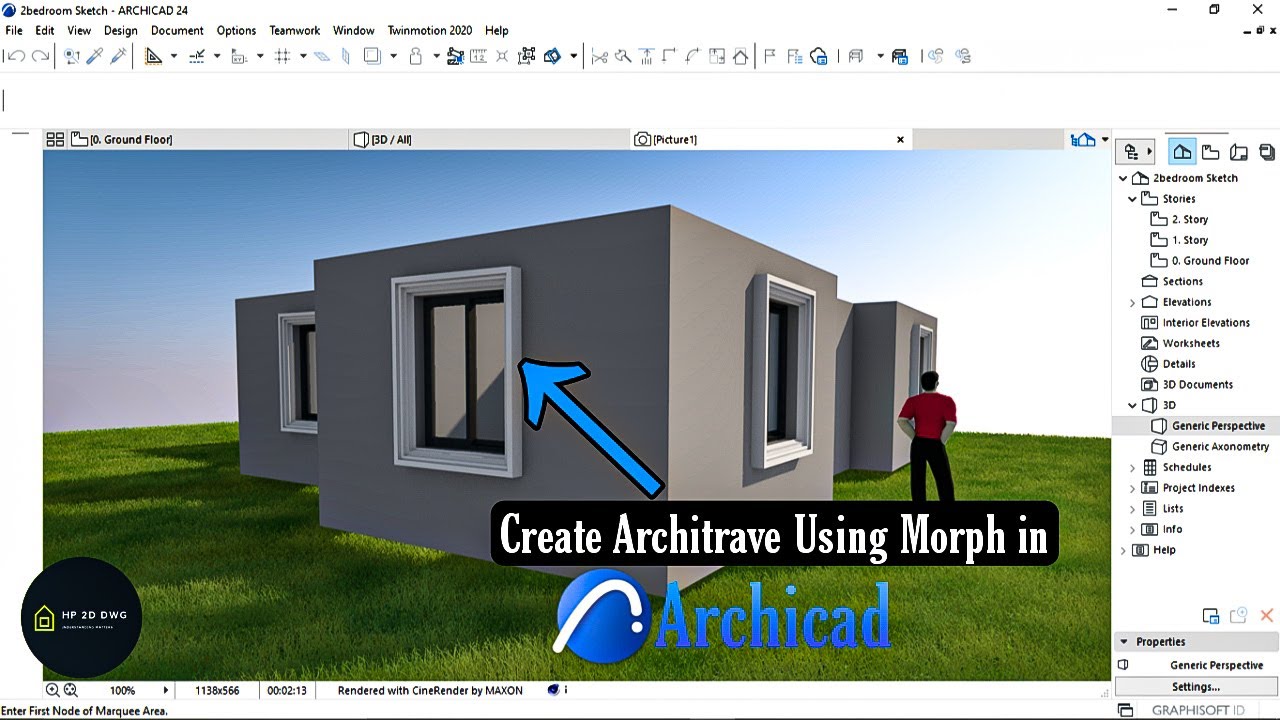 Create and Design Architrave Using Morph Tool in Archicad