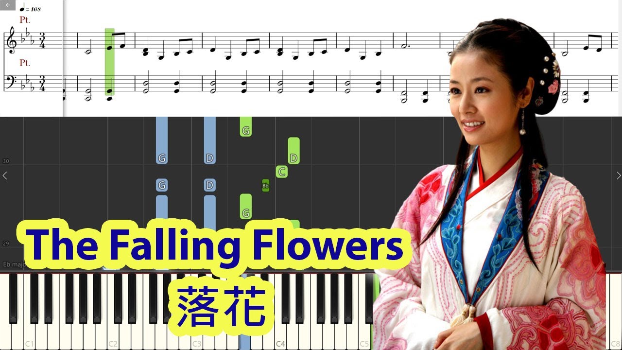 [Piano Tutorial] The Falling Flowers | 落花 (Beauty's Rival in Palace OST) - Ruby Lin | 林心如