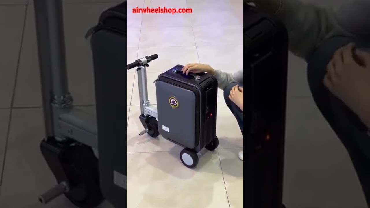 Fast Track through Airports: Airwheel SE3S Smart Suitcase in Action! #luggage #airwheel #travel