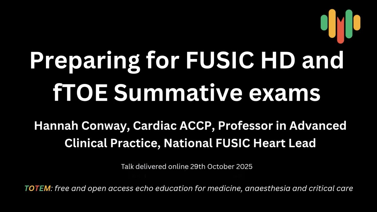 Preparing for FUSIC HD and fTOE exam with Hannah Conway