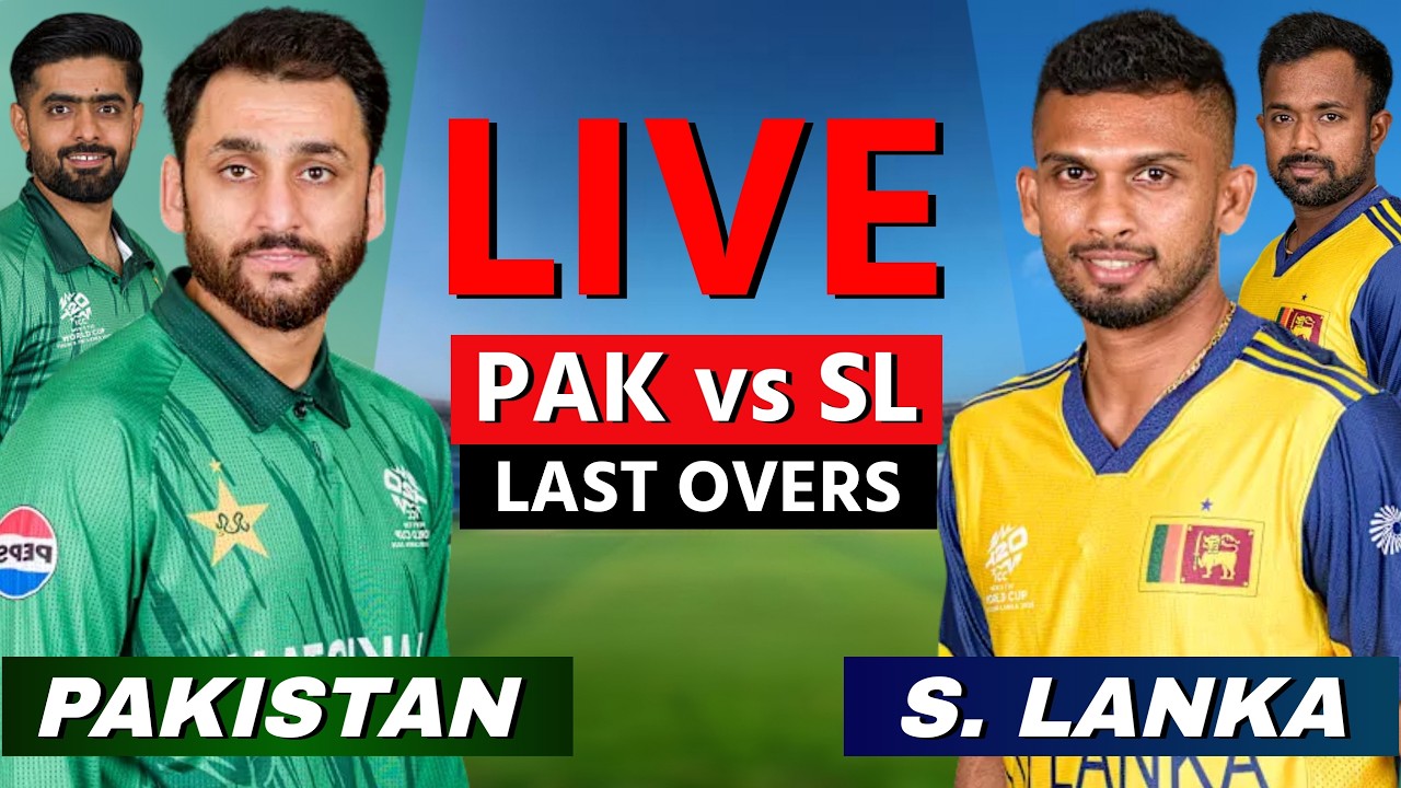🔴 LAST OVERS: Pakistan vs Sri Lanka, T20I World Cup, Live Cricket Match Today, Commentary, 12 OV