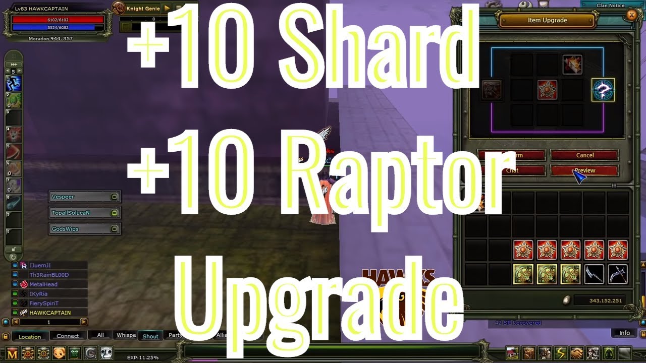 Knight Online Olympia +10 Shard +10 Raptor Upgrade Deneme