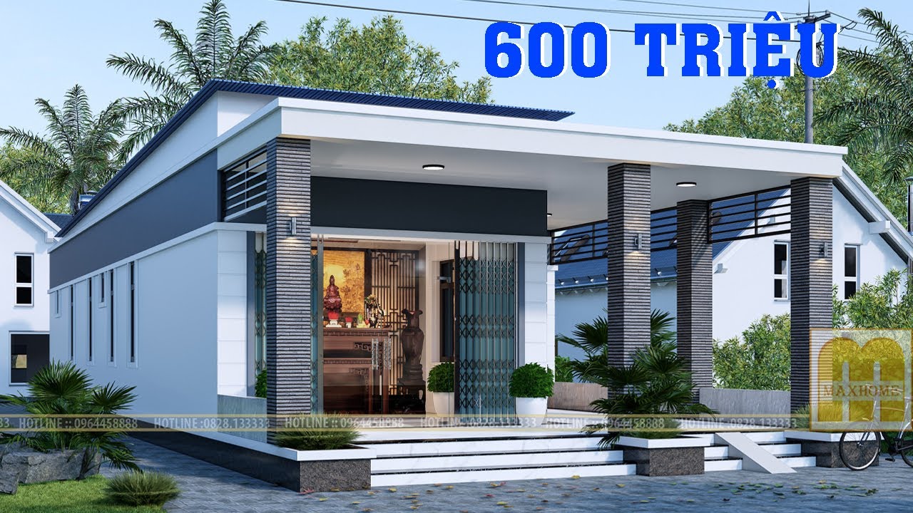 THỰC TẾ MẪU NHÀ VƯỜN MỘT TẦNG SIÊU RẺ ĐẬM CHẤT MIỀN TÂY