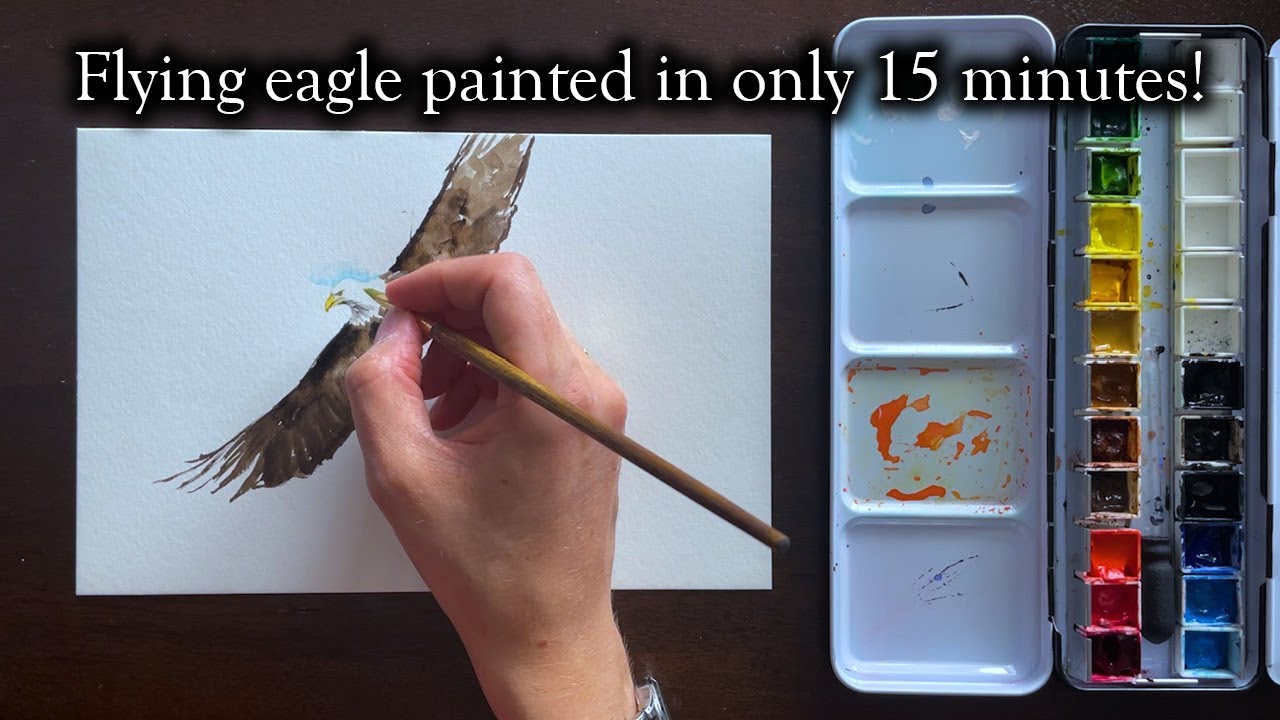 10-Minute Watercolor Painting: Bald Eagle