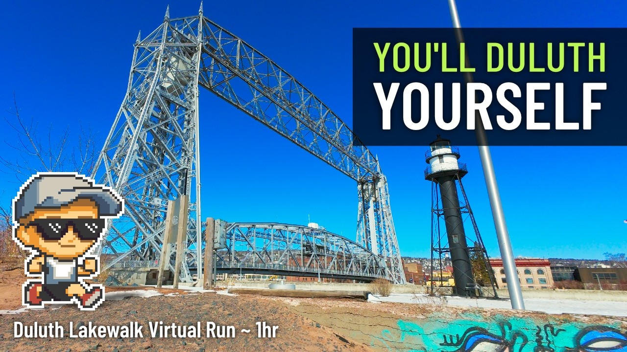 Duluth, MN Lakewalk Virtual Run 🚢 Lift Bridge, Canal Park, Lakeside, Brighton Beach