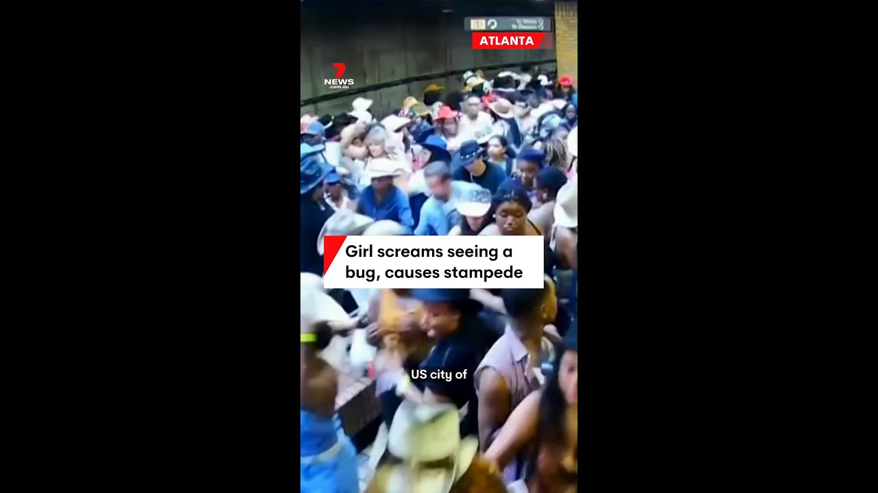 Girl screams seeing a bug, causes stampede