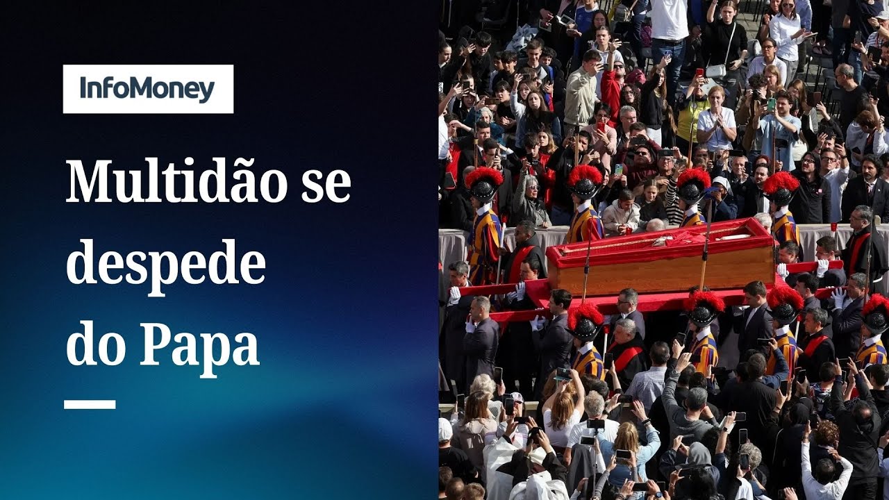 Multidão acompanha velório do Papa na Basílica de São Pedro | InfoMoney News